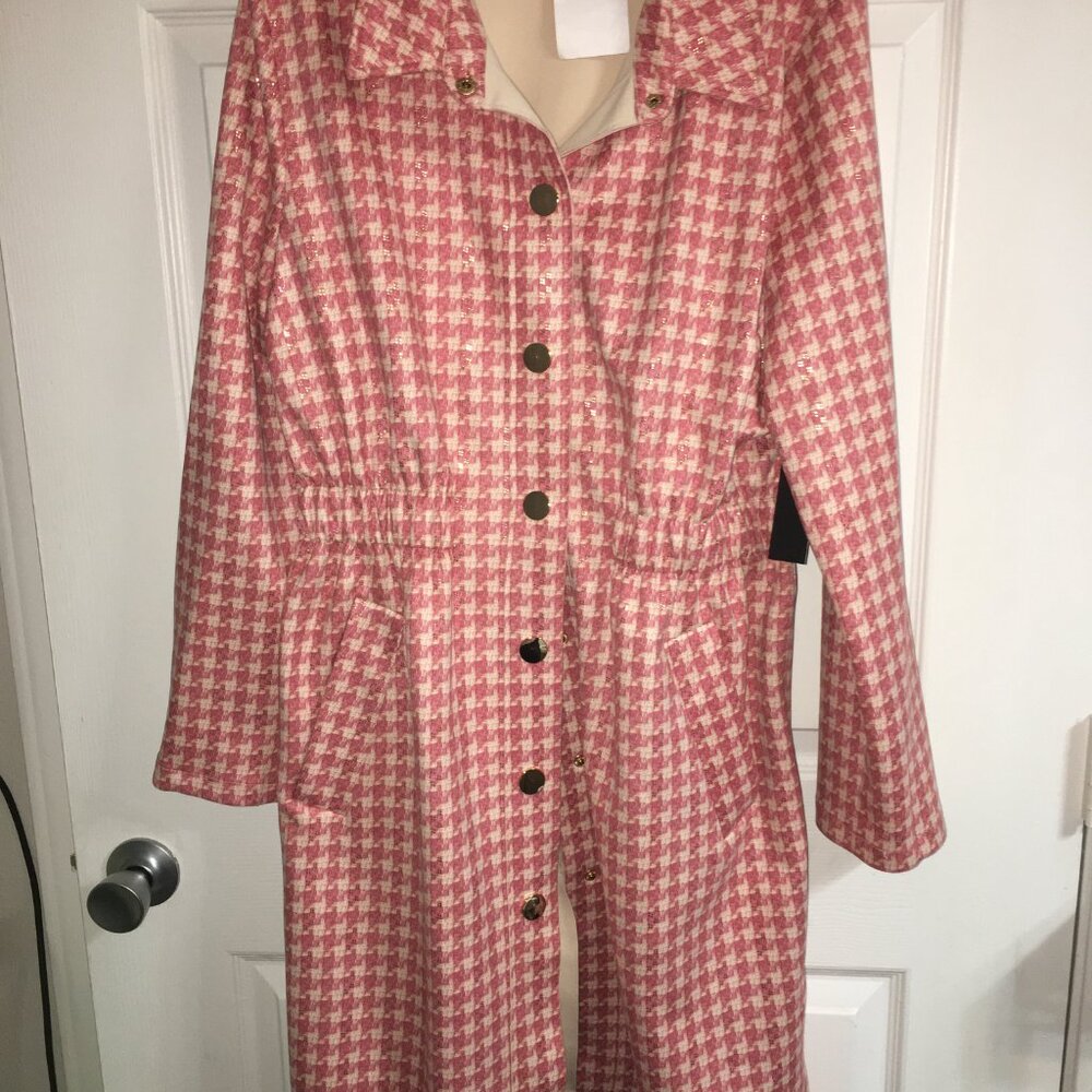 NEW Alice Blue Checkered Large Spring Coat Or Jacket NWT - Picture 4 of 4